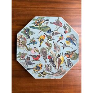Vintage Springbok Western Birds Octagonal Jigsaw Puzzle Nature Malick Complete